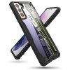 Ringke Fusion X Design etui pancerny pokrowiec z ramką Samsung Galaxy S21+ 5G (S21 Plus 5G) czarny (Ticket band) (XDSG0052)