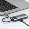 Baseus Metal Gleam 4w1 wielofunkcyjny HUB USB Typ C - USB Typ C Power Delivery 100 W / HDMI 4K 30 Hz / USB 3.2 Gen 1 / USB 2.0 (