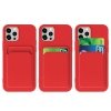 Card Case silikonowe etui portfel z kieszonką na kartę dokumenty do Samsung Galaxy S21 Ultra 5G biały