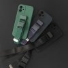 Rope case żelowe etui ze smyczą łańcuszkiem torebka smycz iPhone 12 mini żółty