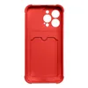 Card Armor Case etui pokrowiec do iPhone 12 Pro Max portfel na kartę silikonowe pancerne etui Air Bag czerwony