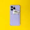 Card Armor Case etui pokrowiec do Samsung Galaxy A22 4G portfel na kartę silikonowe pancerne etui Air Bag czarny