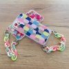 Color Chain Case żelowe elastyczne etui z łańcuchem łańcuszkiem zawieszką do iPhone 13 mini wielokolorowy (4)