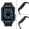 Pasek z etui ochronnym Protect Strap Band do Apple Watch 42 / 44 / 45 mm opaska obudowa pancerna - czarny, niebieski