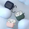 Etui do AirPods 3 silikonowy miękki pokrowiec na słuchawki + brelok karabińczyk zawieszka ciemnoniebieski (case D)