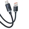 Baseus Crystal Shine Series kabel przewód USB do szybkiego ładowania i transferu danych USB Typ A - USB Typ C 100W 1,2m niebiesk