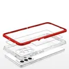 Clear 3in1 etui do Samsung Galaxy A53 5G żelowy pokrowiec z ramką czerwony