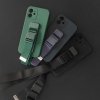 Rope Case silikonowe etui ze smyczą torebka smycz pasek do Samsung Galaxy A23 czarny