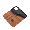 Magnet Fancy Case etui do iPhone 12 Pro Max pokrowiec portfel na karty kartę podstawka brązowy