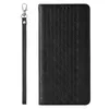 Magnet Strap Case etui iPhone 14 pokrowiec z klapką portfel mini smycz podstawka czarne