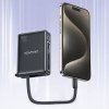 AWEI PowerBank z wbudowanym kablemP87K 10000mAh czarny/black 30W