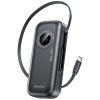 AWEI PowerBank PA-9 10000mAh 22.5W       z wyciąganym kablem czarny/black