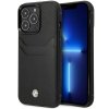 Etui BMW BMHCP14X22RSEPK iPhone 14 Pro Max 6,7 czarny/black Leather Card Slot