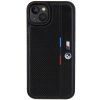 BMW BMHCP15S23PUPVK iPhone 15 / 14 / 13 6.1 czarny/black hardcase Perforated Tricolor Line