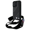 BMW BMHCP16M23PSCCK iPhone 16 Plus 6.7  czarny/black hardcase M Edition Carbon Stripe & Strap