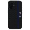 BMW BMHMP16S23SHEB iPhone 16 6.1        czarny/black hardcase Silicone Hexagon Blue Line MagSafe