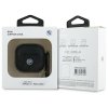 BMW BMA4SSLBK AirPods 4 cover czarny/black Geniune Leather Silver Logo