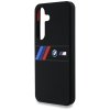 Etui BMW Silicone Middle Tricolor        Stripes MagSafe do Samsung Galaxy S25 czarny