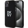 DKNY DKHCP15SSMCBSK iPhone 15 / 14 / 13 6.1 czarny/black hardcase Liquid Silicone Metal Logo