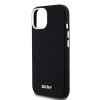 DKNY DKHMP15SSMCHLK iPhone 15 / 14 / 13 6.1 czarny/black hardcase Liquid Silicone Small Metal Logo MagSafe