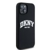 DKNY DKHMP15MSNYACH iPhone 15 Plus / 14Plus 6.7 czarny/black hardcase Liquid Silicone White Printed Logo MagSafe