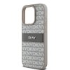 DKNY DKHCP15XPRTHSLE iPhone 15 Pro Max6.7 beżowy/beige hardcase Leather Mono Stripe & Metal Logo