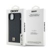 DKNY DKHMP15MPSHRPSK iPhone 15 Plus /14 Plus 6.7 czarny/black hardcase Leather Monogram Pattern Metal Logo MagSafe