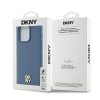 DKNY DKHMP15XPSHRPSB iPhone 15 Pro Max6.7 niebieski/blue hardcase Leather Monogram Pattern Metal Logo MagSafe