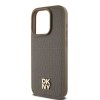 DKNY DKHMP14LPSHRPSW iPhone 14 Pro6.1 brązowy/brown hardcase Leather Pattern Metal Logo MagSafe