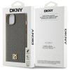 DKNY DKHMP15SPSHRPSW iPhone 15 / 14 / 136.1 brązowy/brown hardcase Leather Pattern Metal Logo MagSafe