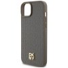DKNY DKHMP15MPSHRPSW iPhone 15 Plus /14 Plus 6.7 brązowy/brown hardcase Leather Pattern Metal Logo MagSafe