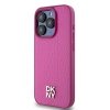 DKNY DKHMP15LPSHRPSP iPhone 15 Pro6.1 różowy/pink hardcase Leather Monogram Pattern Metal Logo MagSafe
