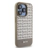 DKNY DKHMP15XPSOSPW iPhone 15 Pro Max6.7 brązowy/brown hardcase Leather Printed Pattern Metal Logo MagSafe