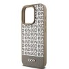 DKNY DKHMP15XPSOSPW iPhone 15 Pro Max6.7 brązowy/brown hardcase Leather Printed Pattern Metal Logo MagSafe