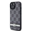 DKNY DKHCP15MPCPTSSK iPhone 15 Plus /14 Plus 6.7 czarny/black hardcase Leather Checkered Mono Pattern & Printed Stripes