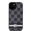 DKNY DKHCP15MPCPTSSK iPhone 15 Plus /14 Plus 6.7 czarny/black hardcase Leather Checkered Mono Pattern & Printed Stripes