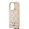 DKNY DKHCP15XPCPTSSP iPhone 15 Pro Max6.7 różowy/pink hardcase Leather Checkered Mono Pattern & Printed Stripes