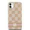 DKNY DKHMN61HCPTSP iPhone 11 / Xr6.1 różowy/pink hardcase IML Checkered Mono Pattern & Printed Stripes MagSafe
