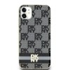 DKNY DKHMN61HCPTSK iPhone 11 / Xr6.1 czarny/black hardcase IML Checkered Mono Pattern & Printed Stripes MagSafe