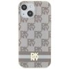DKNY DKHMP15MHCPTSE iPhone 15 Plus /14 Plus 6.7 beżowy/beige hardcase IML Checkered Mono Pattern & Printed Stripes MagSafe