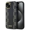 DKNY DKHMP15MPCPVSLK iPhone 15 Plus /14 Plus 6.7 czarny/black hardcase Leather Checkered Mono Pattern MagSafe