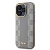 DKNY DKHMP15XPCPVSLE iPhone 15 Pro Max6.7 beżowy/beige hardcase Leather Checkered Mono Pattern MagSafe