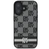 DKNY DKHCP16SPCPTSSK iPhone 16 6.1 czarny/black hardcase Checkered Pattern & Printed Stripes