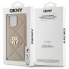 DKNY DKHCP14LPQDSLE iPhone 14 Pro 6.1   beżowy/beige Quilted Stack Logo