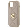 DKNY DKHCP15SPQDSLE iPhone 15 6.1       beżowy/beige Quilted Stack Logo