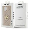 DKNY DKHCP15SPQDSLE iPhone 15 6.1       beżowy/beige Quilted Stack Logo