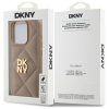 DKNY DKHCP15LPQDSLE iPhone 15 Pro 6.1   beżowy/beige Quilted Stack Logo