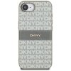 Etui DKNY Repeat Texture Pattern with    Tonal Stripe do iPhone 16e beżowy