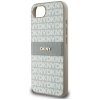 Etui DKNY Repeat Texture Pattern with    Tonal Stripe do iPhone 16e beżowy