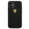 Ferrari FESPEHCP12SBK iPhone 12 mini 5,4  czarny/black hardcase On Track Perforated